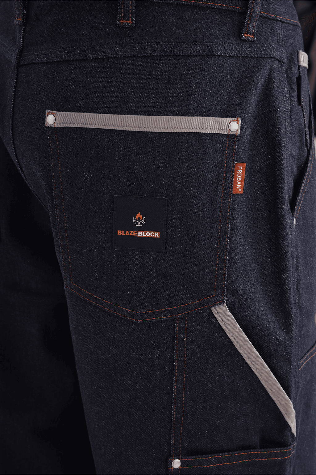 Blaze Block FR Performance Utility Jeans in Dark Wash