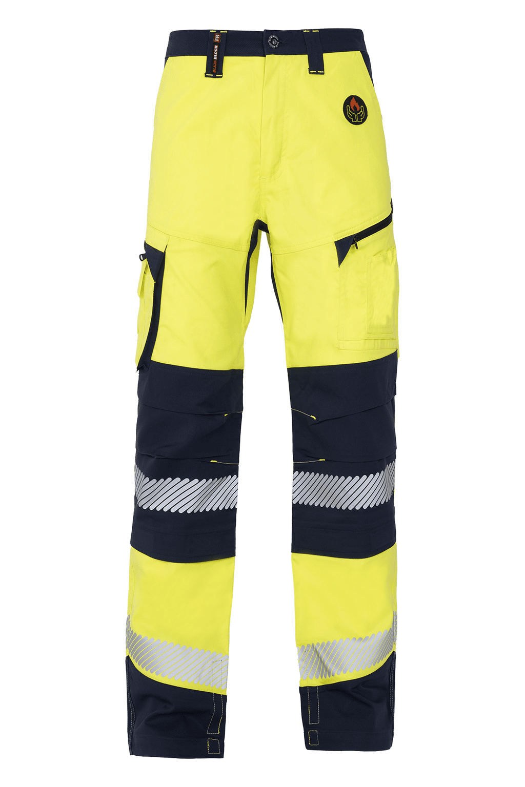 ECO Hi-Vis Contrast Trouser Yellow Navy