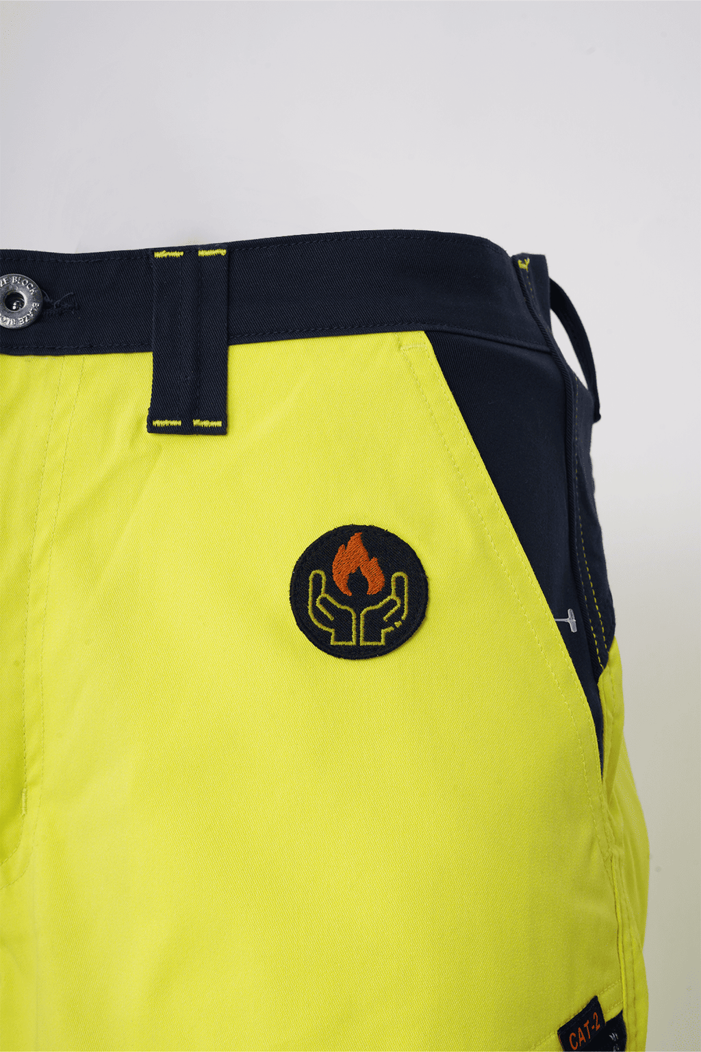 ECO Hi-Vis Contrast Trouser Yellow Navy