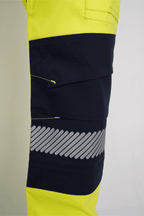 ECO Hi-Vis Contrast Trouser Yellow Navy