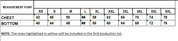 Size Chart for FR FRENCHY RUGGED WINTER JACKET - NAVY