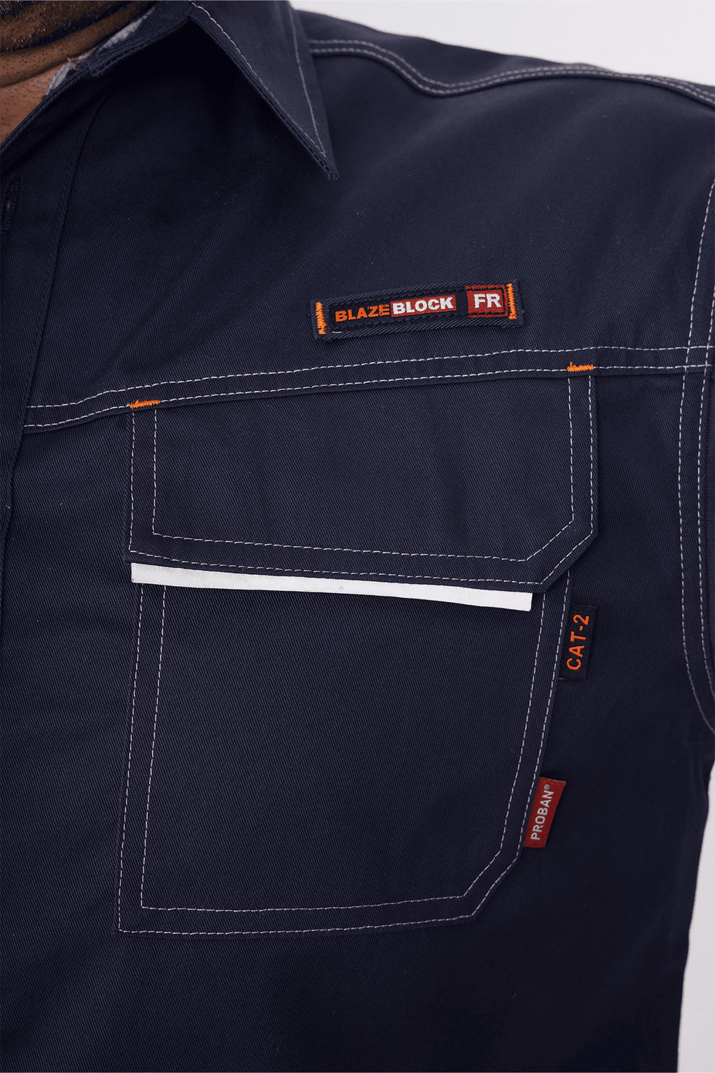 FR work Shirt with Reflective Trim